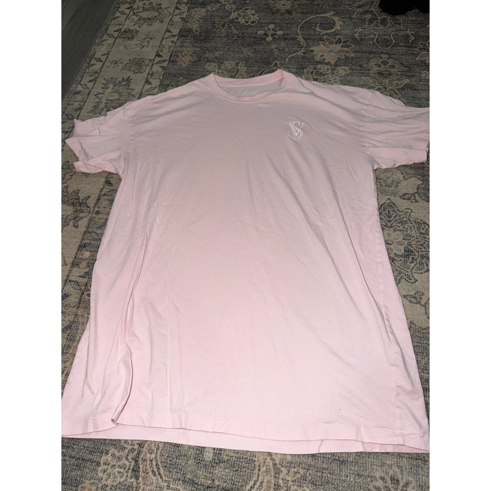 Victoria's Secret Cotton Short Sleeve Sleep Shirt Nightgown Pink